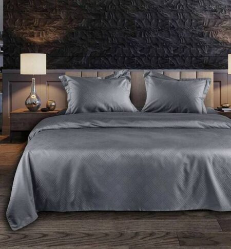 100% Cotton Satin Solid Plain Jacquard Bed Linen