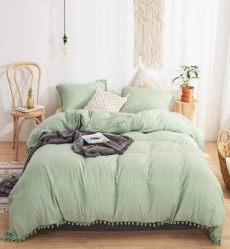 Cotton Solid Plain Reverseable Comforter for All Season/Winter/Summer/Spring Microfiber 300 GSM Box Stitch Comforter(102" x 108" Inches/259cm x 274cm) - Comforter for King Size Bed
