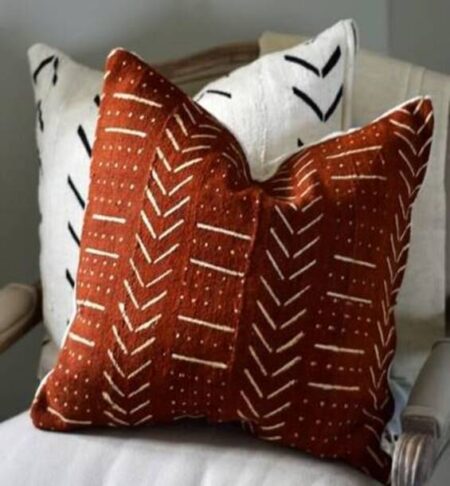 Soft Quilted Velvet Cushion Covers - 16 X 16 Inch, Set Of 2 (Brown & White), 250 TC