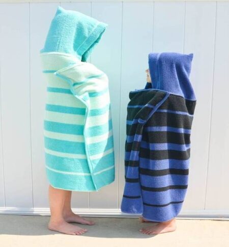 Combo Of Kids Bath Towel For Girls Boys Microfiber Quick Drying Towels For Unisex Kids - Wash Dry Cloth Towel For Babies Toddlers, 60 X 120 Cm, Sky Blue & Blue, 180 TC