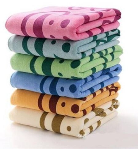 Microfibre Bath Towels For Kids Extra Soft/Quick Dry/Strong Water Absorbent/Bathing Towel,Boys And Girls (Pack Of 1, Multi Color L-70Cm X B-140Cm | Microfiber;Cotton, 350 Tc